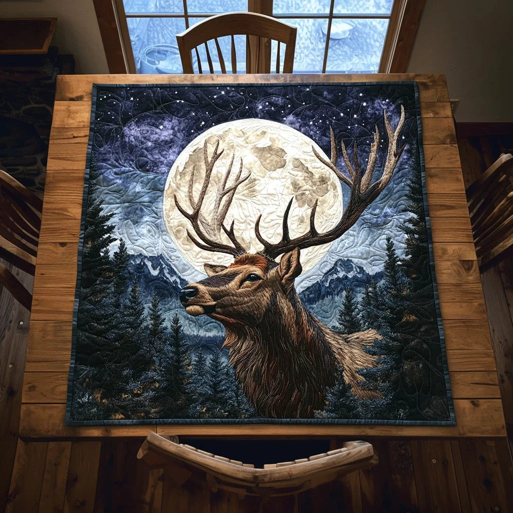 Forest Majesty Quilted Table Topper