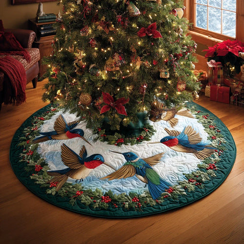 Forest Melody Christmas Quilted Tree Skirt