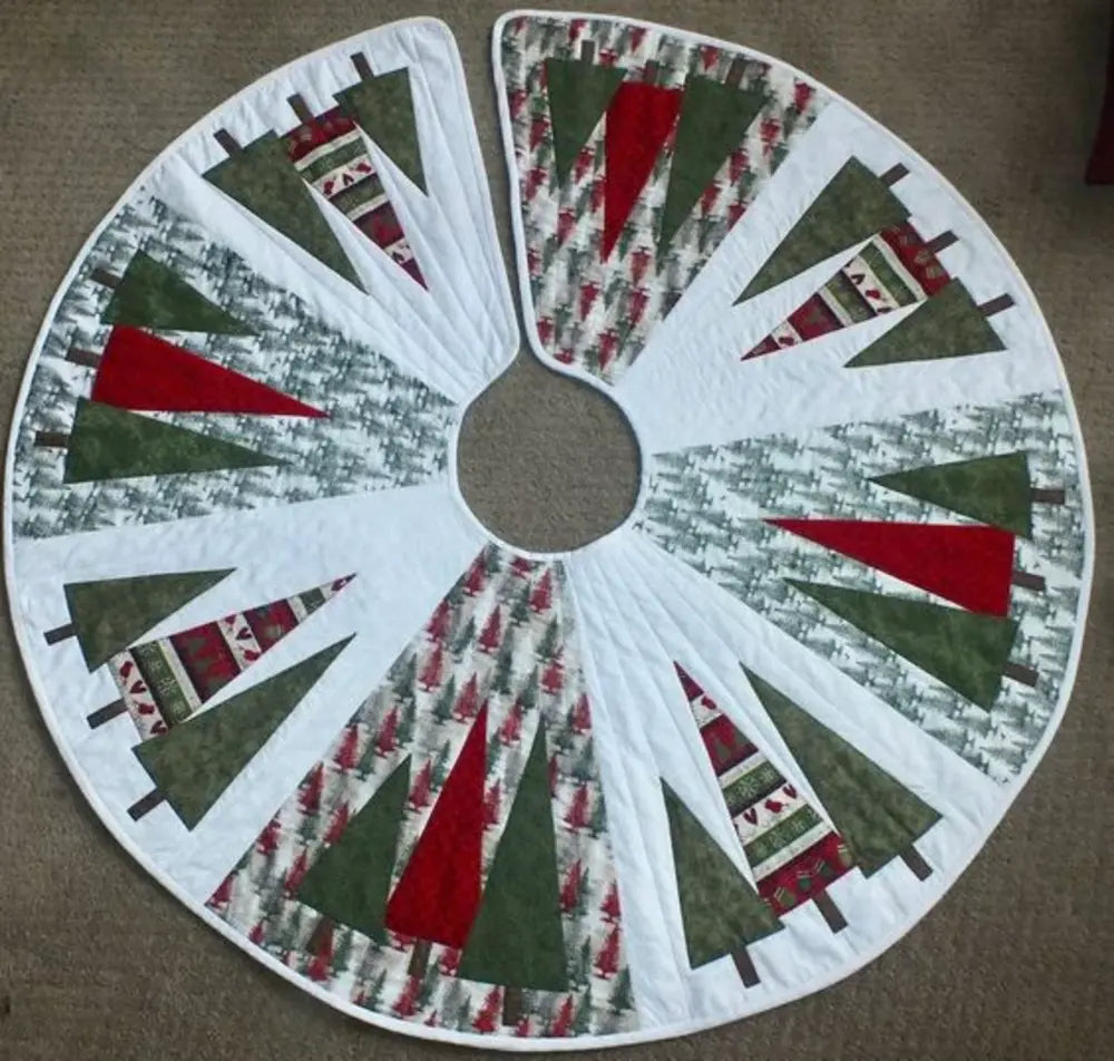Forest Serenade Christmas Quilted Tree Skirt