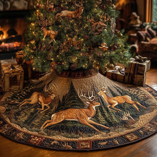 Forest Spirits Christmas Quilted Tree Skirt