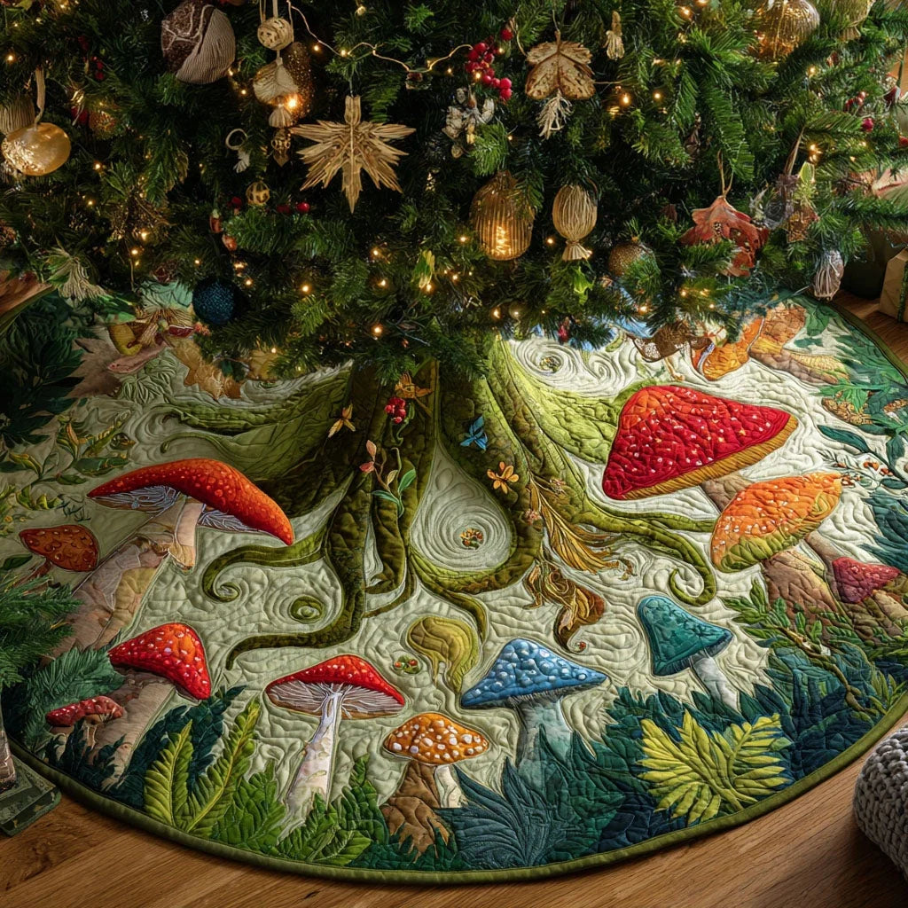 Forest Tale Christmas Quilted Tree Skirt