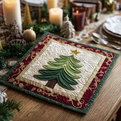 Forest Waltz Quilted Table Topper