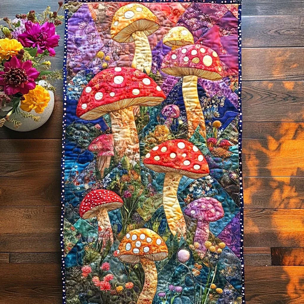Forest Whimsy Quilted Table Runner