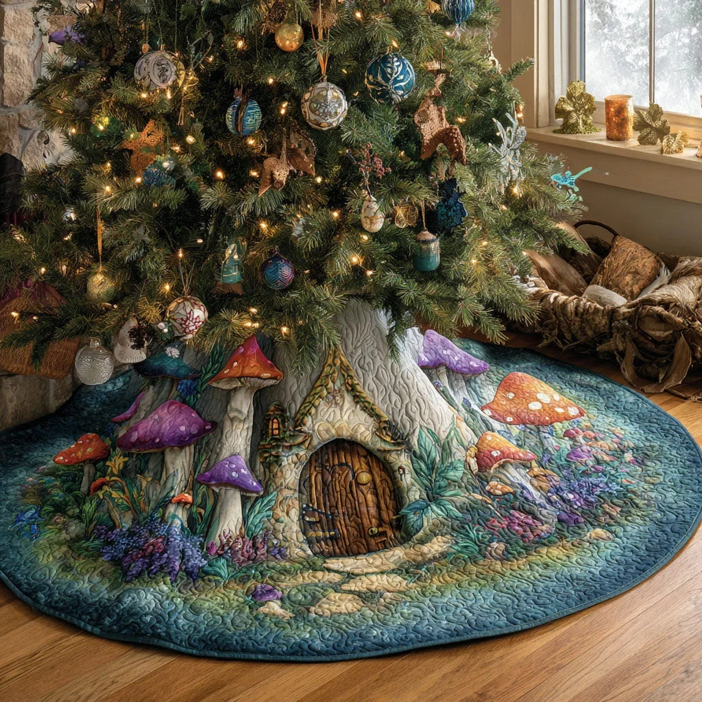 Forest Whisper Home Christmas Quilted Tree Skirt