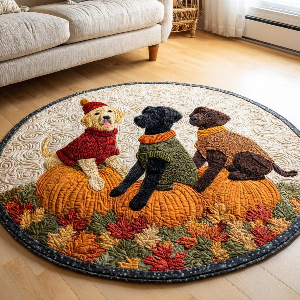 Forever Labrador Joy Quilted Round Mat