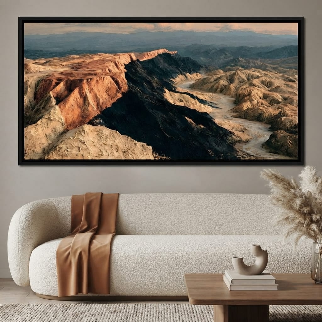 Forgotten Ridges Of Time Canvas Wall Art