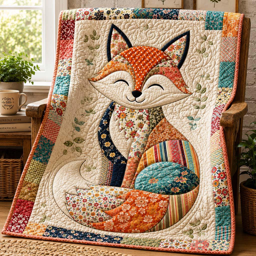 Fox Haven Quilt Blanket - Quilted Blanket by Wild and Way