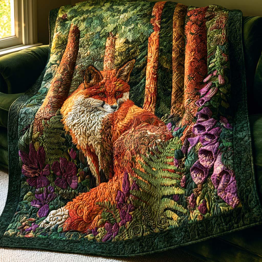 Fox Journey Quilt Blanket - Quilted Blanket by Wild and Way