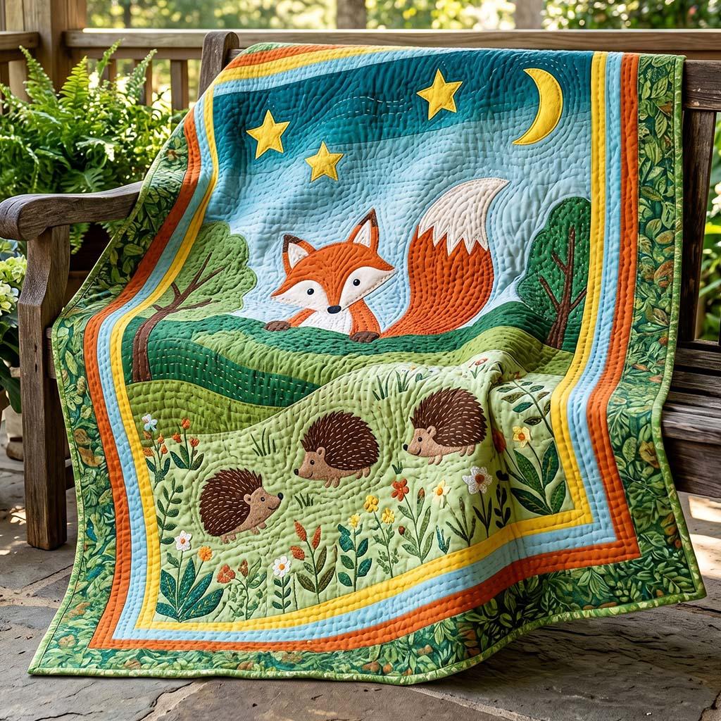 Fox Meadow Quilt Blanket - Quilted Blanket by Wild and Way