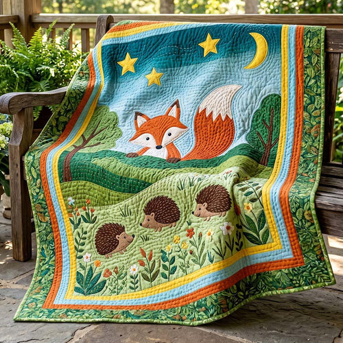 Fox Meadow Quilt Blanket - Quilted Blanket by Wild and Way