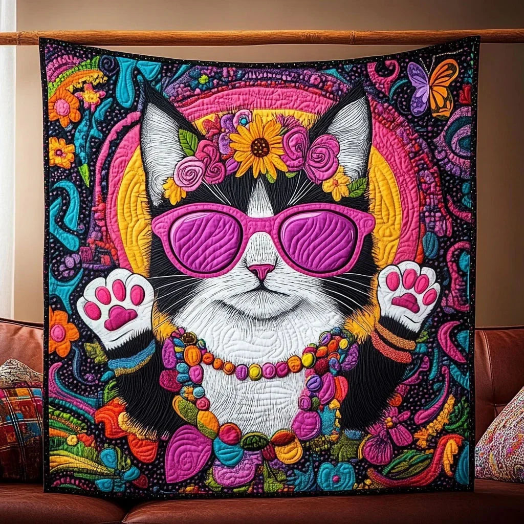 Free Spirit Cat Quilt Blanket