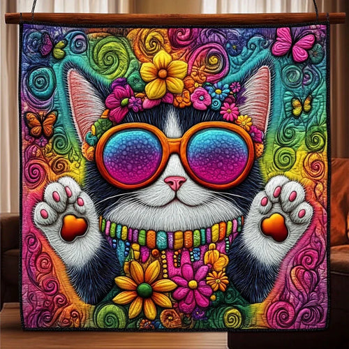 Free Spirit Cat Quilt Blanket