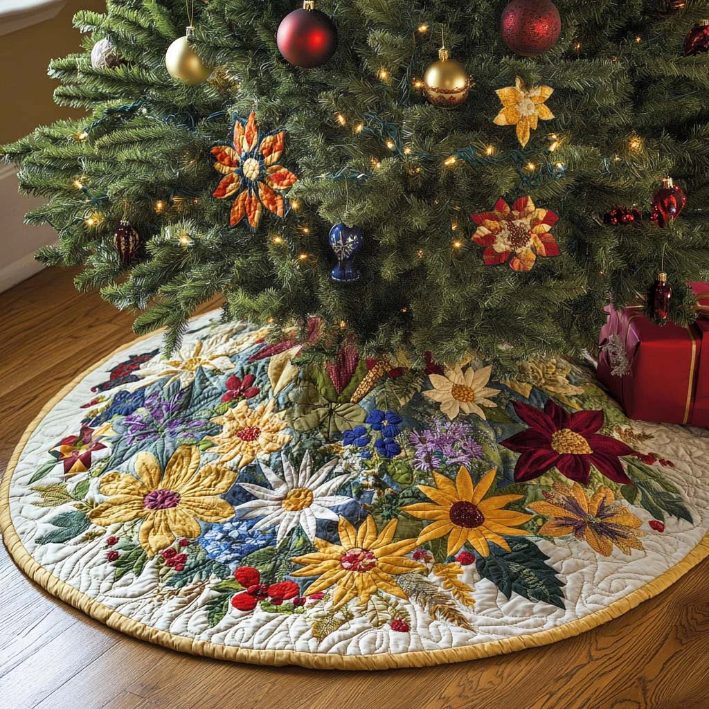 Free Spirit Christmas Quilted Tree Skirt