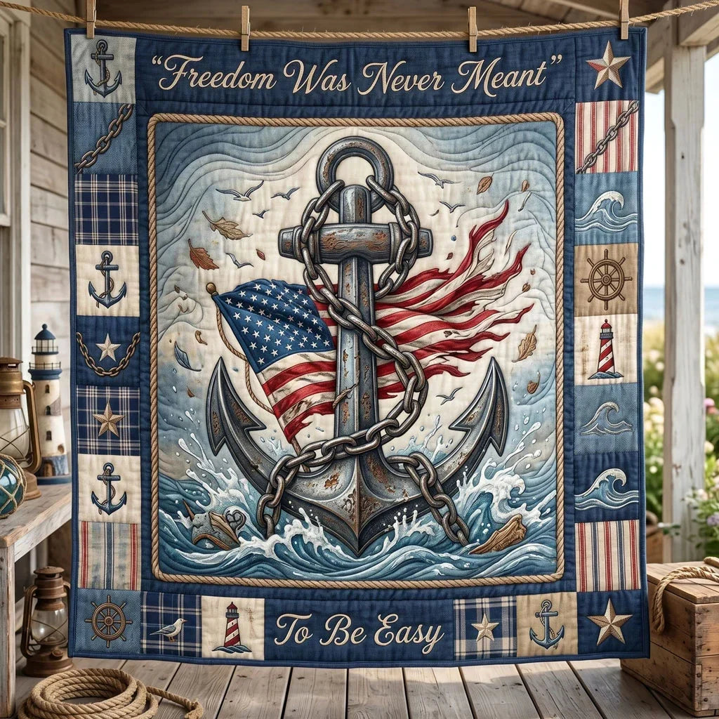 Freedom Anchor Harbor Quilt Blanket