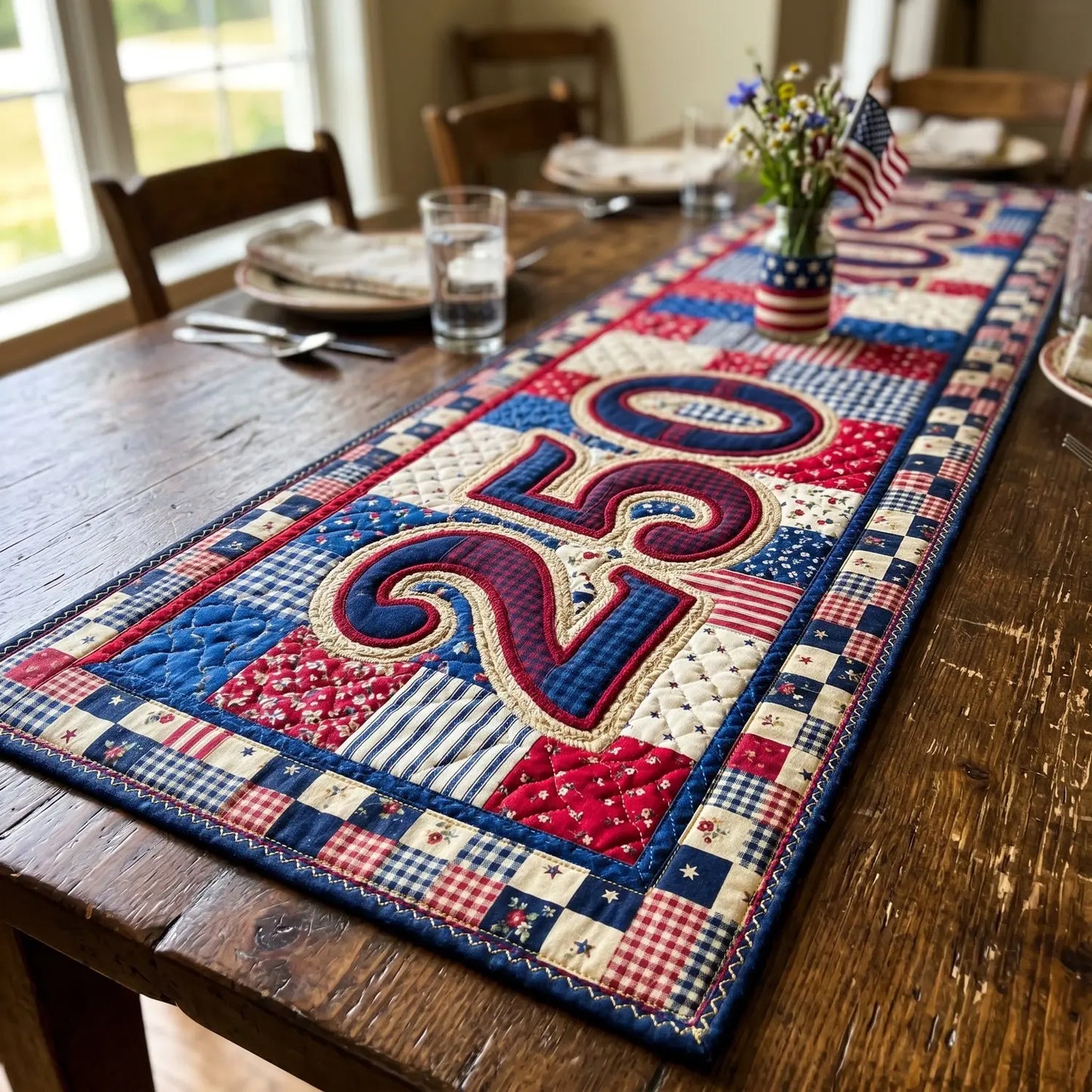 Freedom Forever Quilted Table Runner