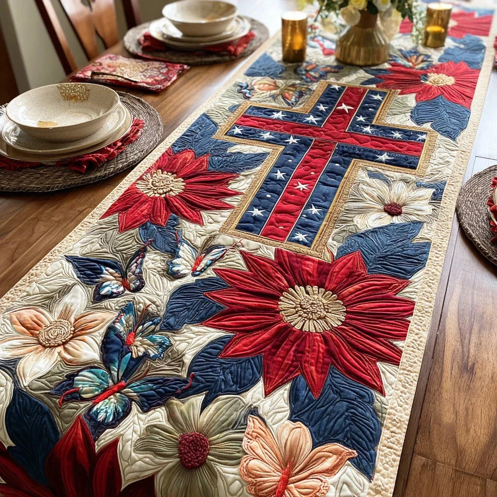 Freedom Grace Path Quilted Table Runner