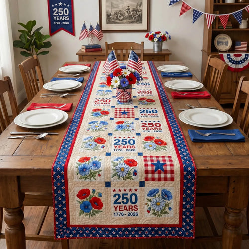 Freedom Legacy Quilted Table Runner