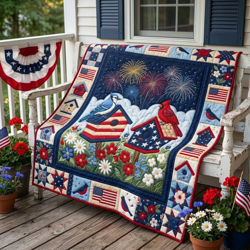 Freedom Night Quilt Blanket