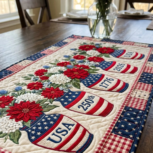 Freedom Roots Quilted Table Runner