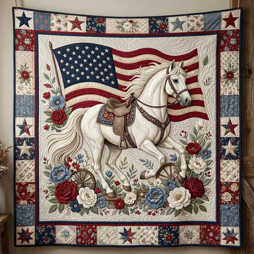 Freedom Stallion Quilt Blanket