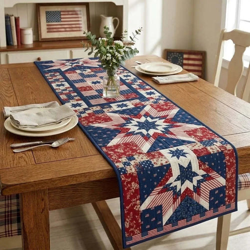 Freedom Star Quilted Table Runner