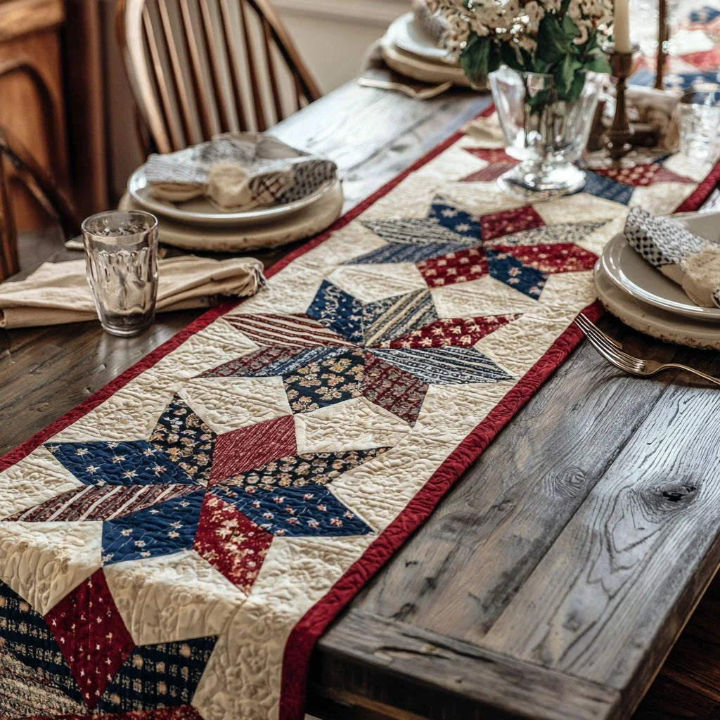 Freedom Table Quilted Table Runner
