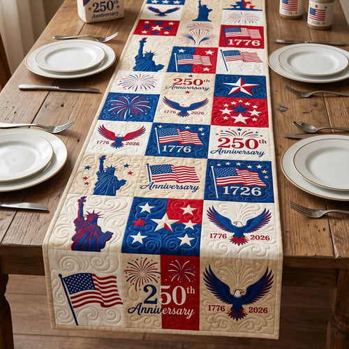 Freedom Tribute Quilted Table Runner