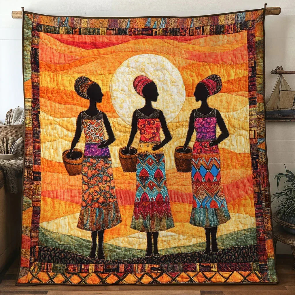 Freedom Woman Quilt Blanket