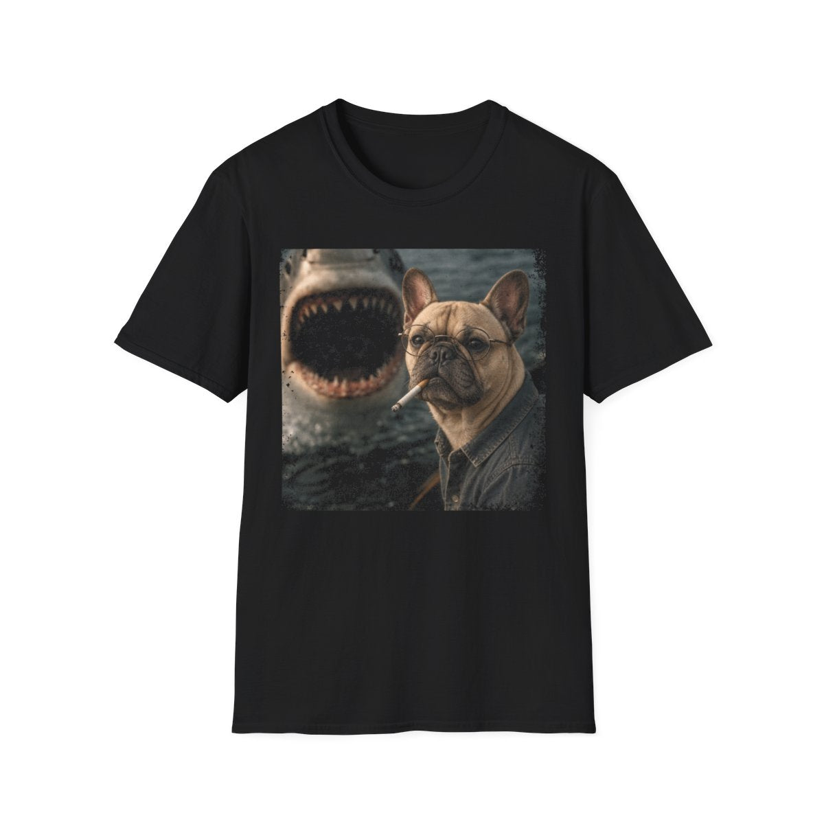French Bulldog and Shark Tee