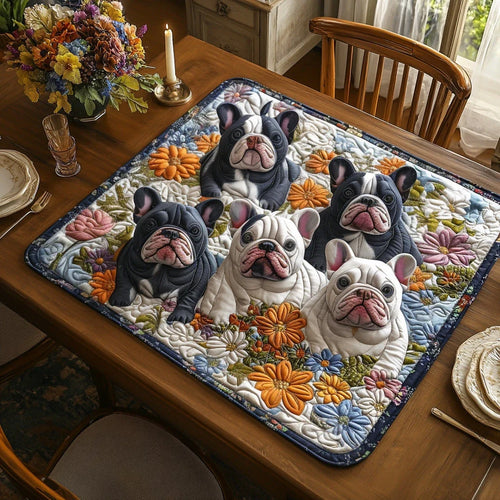 French Whiskers Quilted Table Topper