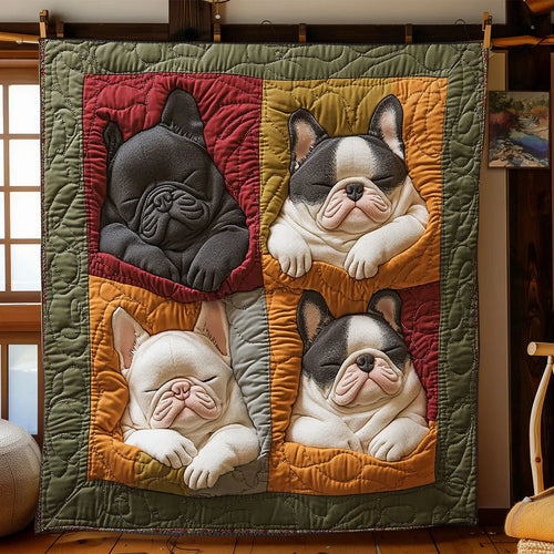 Frenchie Comfort Quilt Blanket