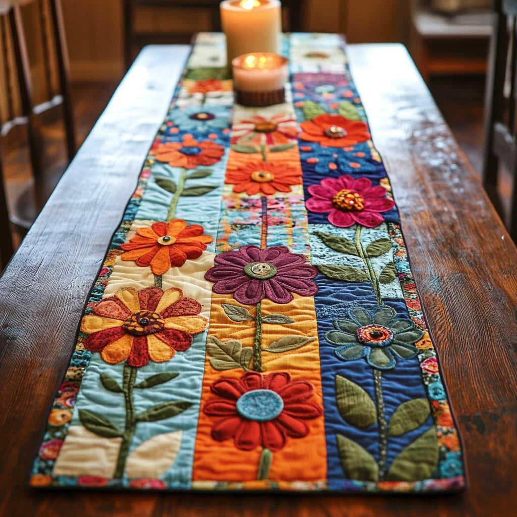 Fresh Blooms Quilted Table Runner