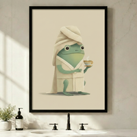 Spa Frog Canvas Wall Art Print