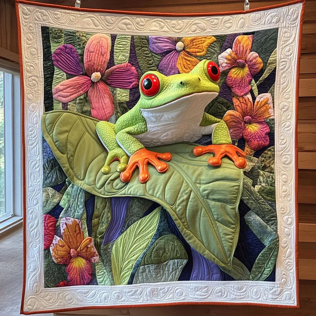 Frog Leaf Quilt Blanket