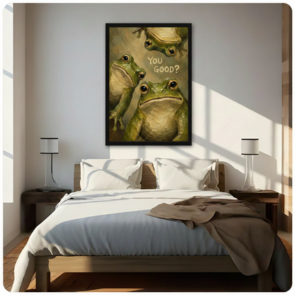 You Good Frog Funny Oil Canvas Art Wall Art