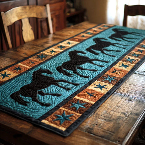 Frontier Mustang Quilted Table Runner