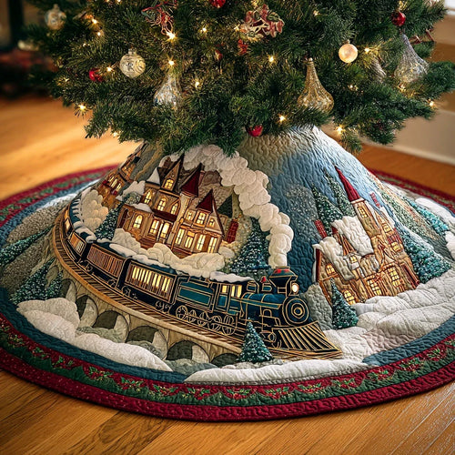 Frost Express Christmas Quilted Tree Skirt