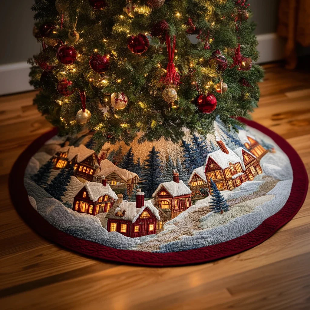 Frost Home Christmas Quilted Tree Skirt