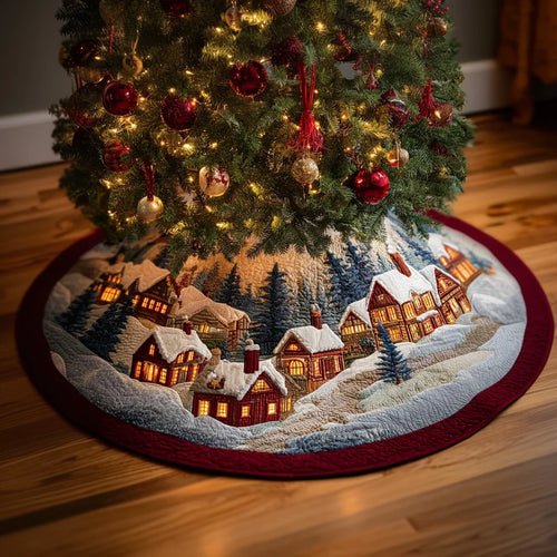Frost Home Christmas Quilted Tree Skirt