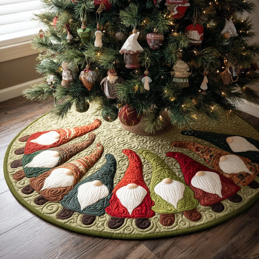 Frostbeard Christmas Quilted Tree Skirt