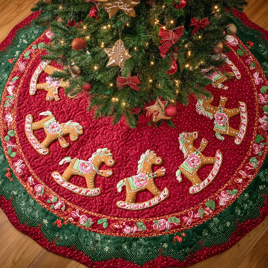 Frosted Lane Christmas Quilted Tree Skirt