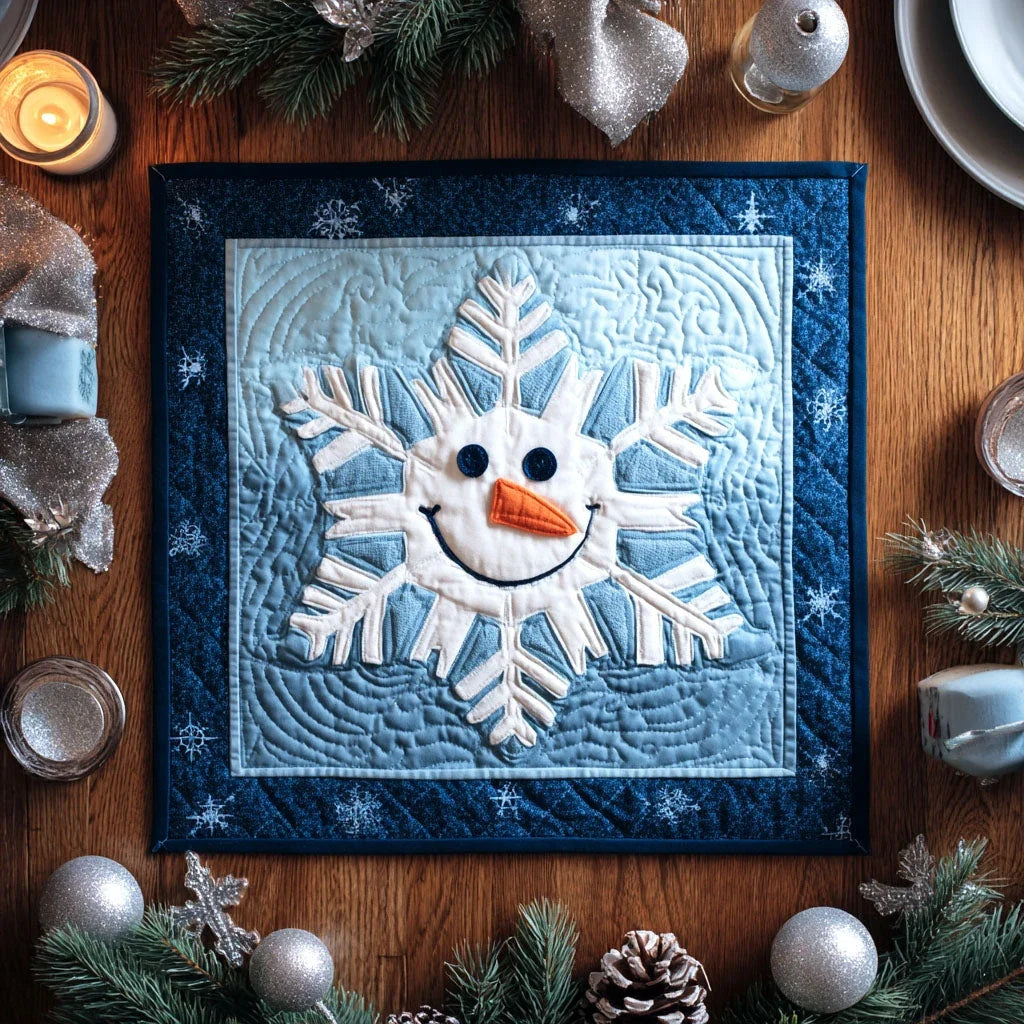 Frosted Smile Quilted Table Topper