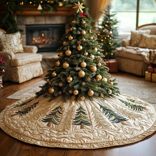 Frostfall Forest Dreams Christmas Quilted Tree Skirt