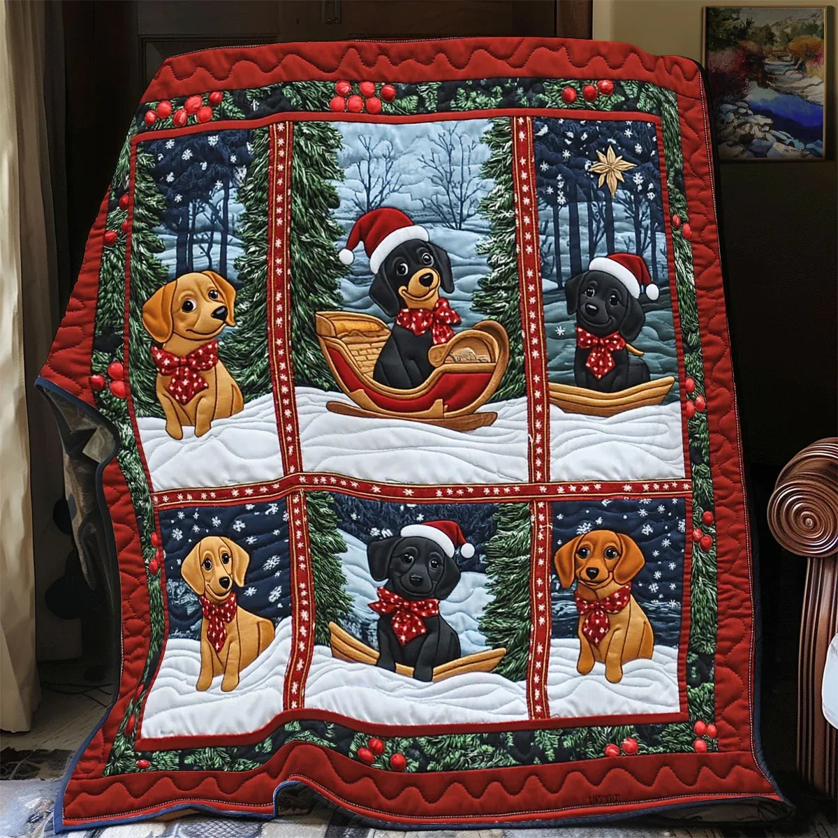 Frosty Friends Quilt Blanket