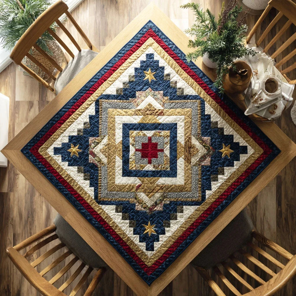 Frosty Night Quilted Table Topper