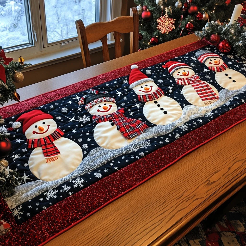 Frosty Nights Quilted Table Runner
