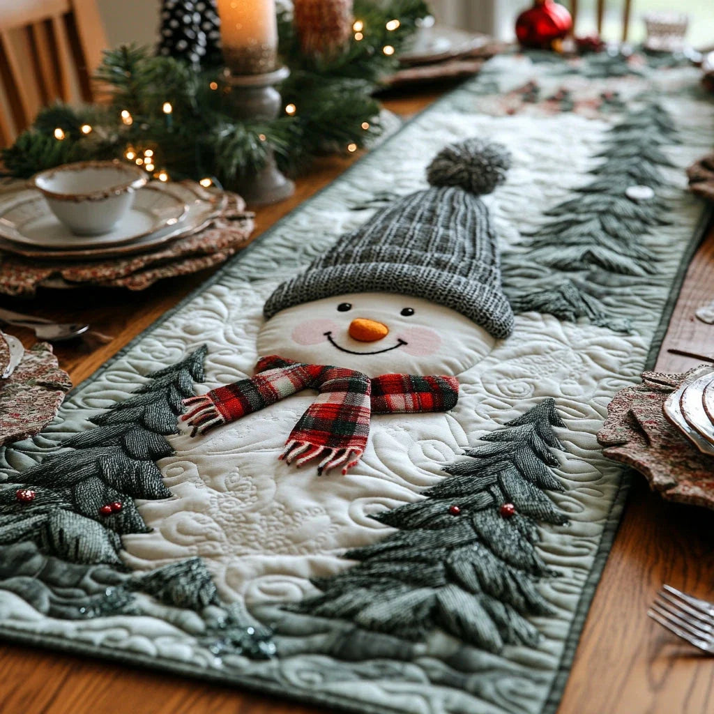Frosty Smiles Quilted Table Runner