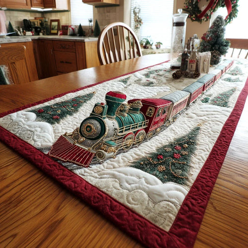 Frosty Tracks Quilted Table Runner