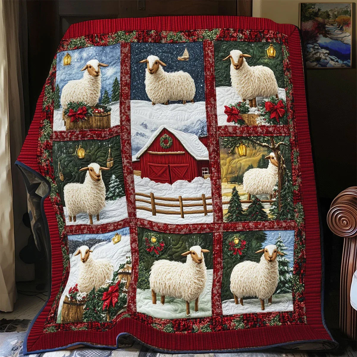 Frosty Wool Quilt Blanket