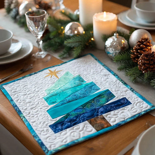 Frozen Starfall Quilted Table Topper